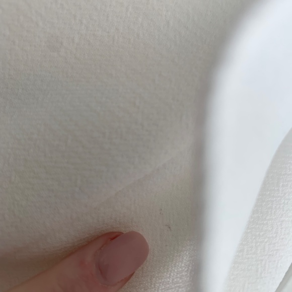 BCBGeneration Double Weave Ruffle Sleeve White Dress - Picture 9 of 9